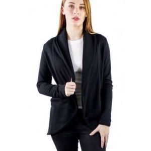 JAMES PERSE French Terry Cocoon Open Front Cardigan Blazer Jacket Size Small
